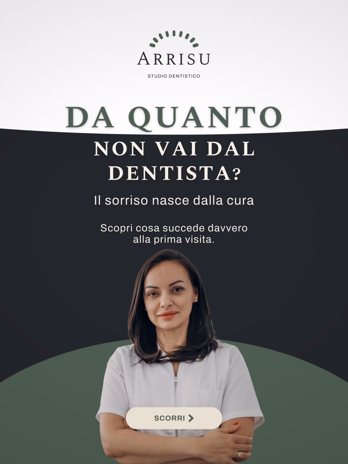 Pubblicazione per studio dentistico su controllo periodico.